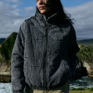 Parka Puffa Jeans Silveria Orgánica Negra Mujer