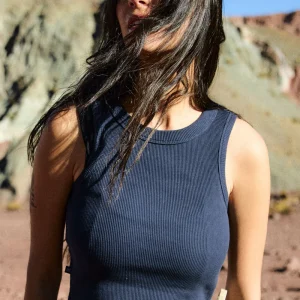 Polera Ani Orgánica Azul Mujer