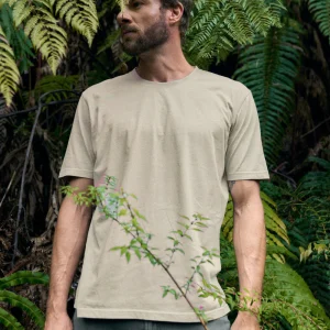 Polera Bat Orgánica Beige Hombre