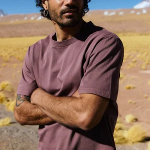 Polera Bat Orgánica Burdeo Hombre