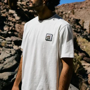 Polera Bat Parche Orgánica Zorro Blanco Hombre