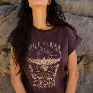 Polera Nirva Orgánica Burdeo Mujer