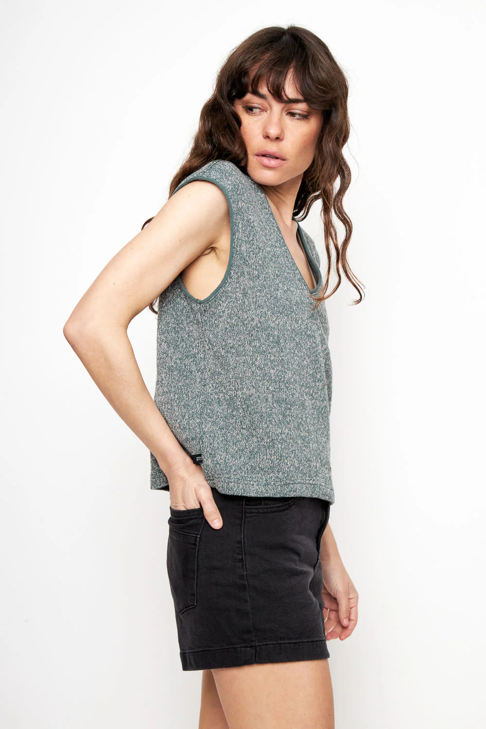 Polera Nora Orgánica Petróleo Mujer - Imagen 5