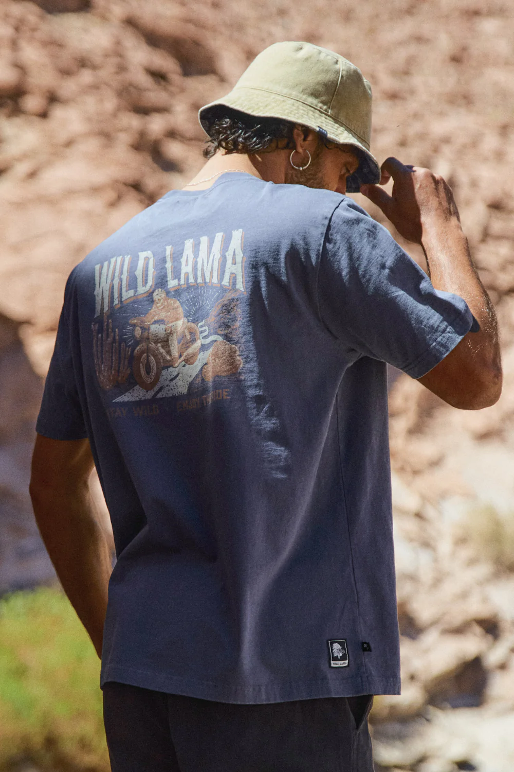 Polera Rolan Orgánica Azul hombre