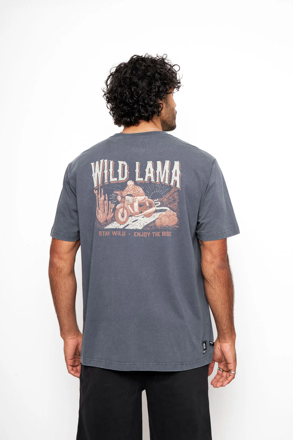 Polera Rolan Orgánica Azul hombre - Imagen 5