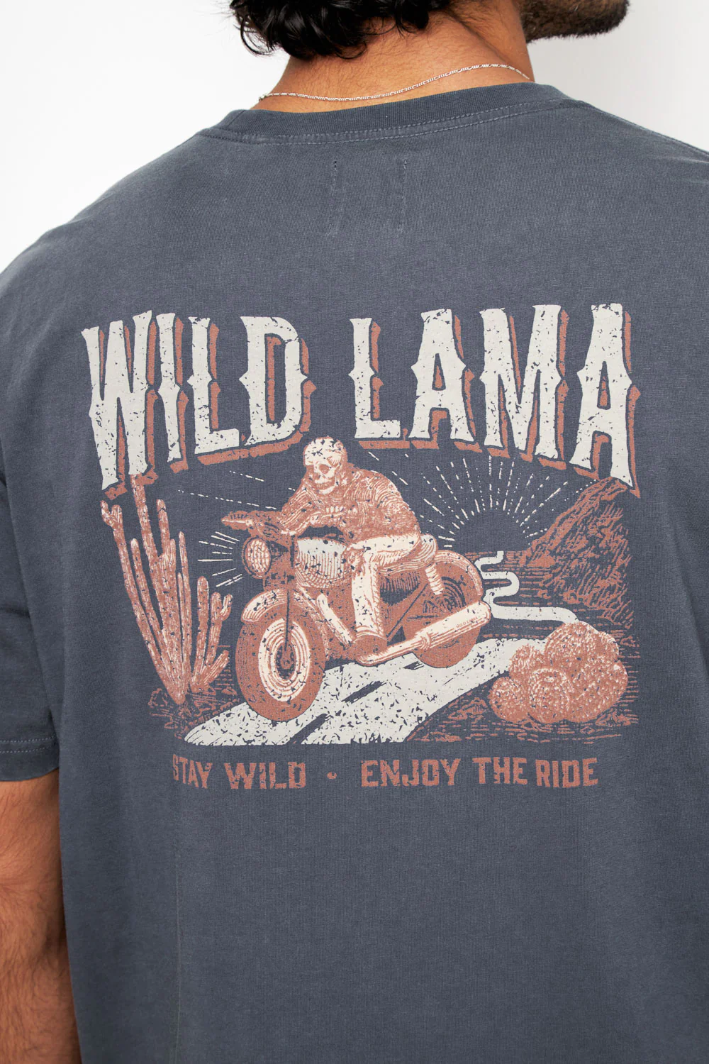 Polera Rolan Orgánica Azul hombre - Imagen 6