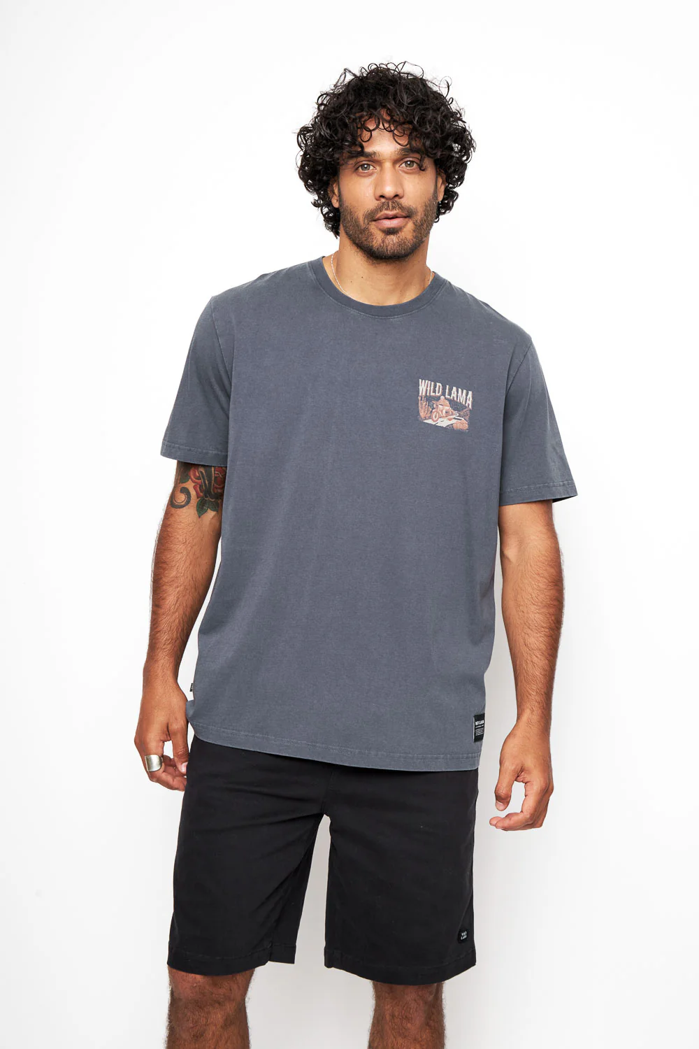 Polera Rolan Orgánica Azul hombre - Imagen 3