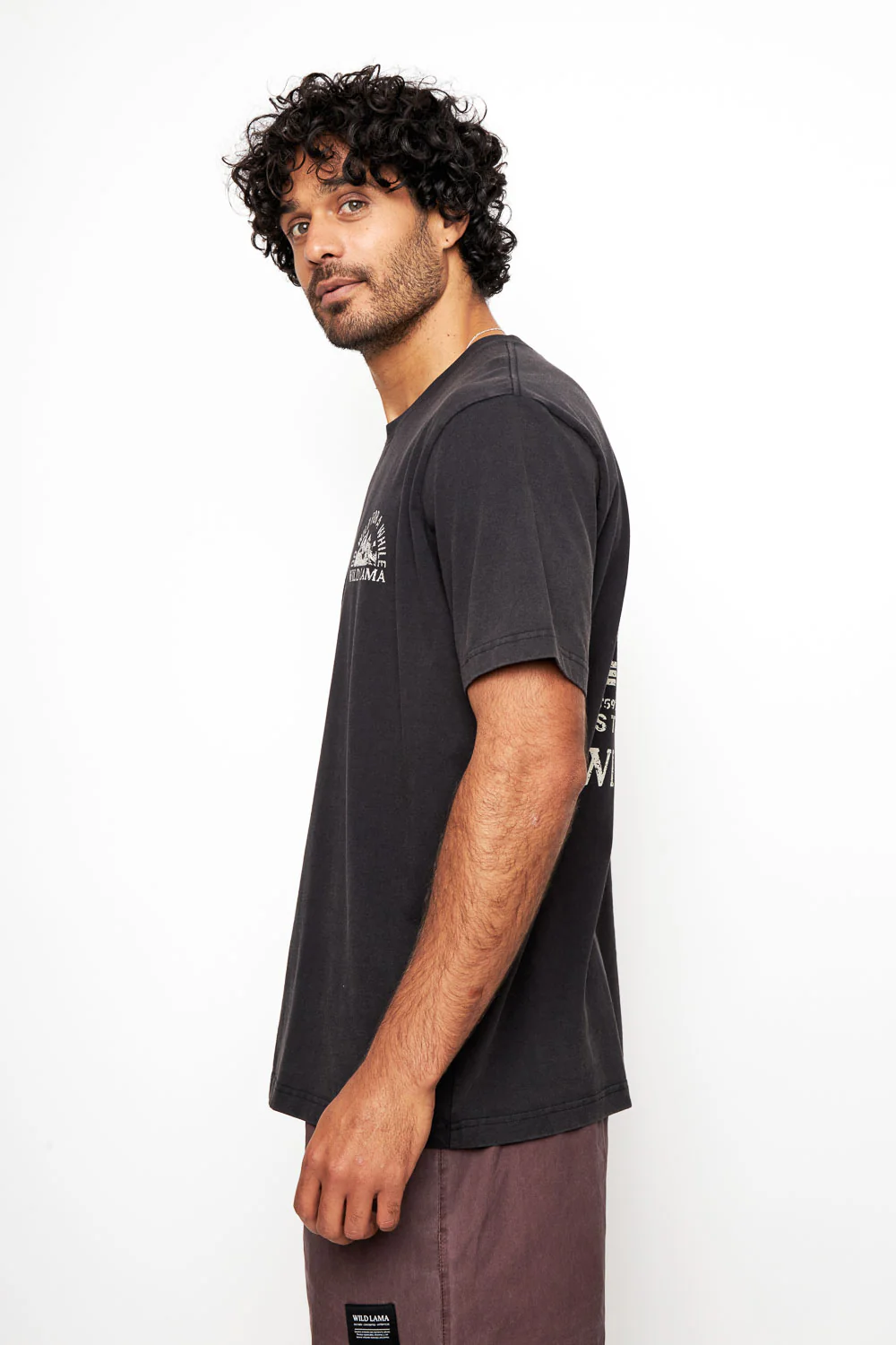 Polera Rolan Orgánica Negra Hombre - Imagen 3