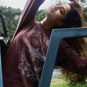 Polerón Samsa Orgánico Burdeo Mujer