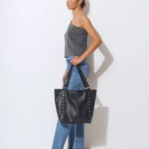 Shopper negro tachas