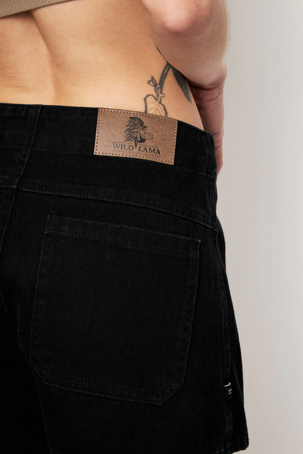 Falda Short Lyra Orgánico Negro Mujer - Imagen 6