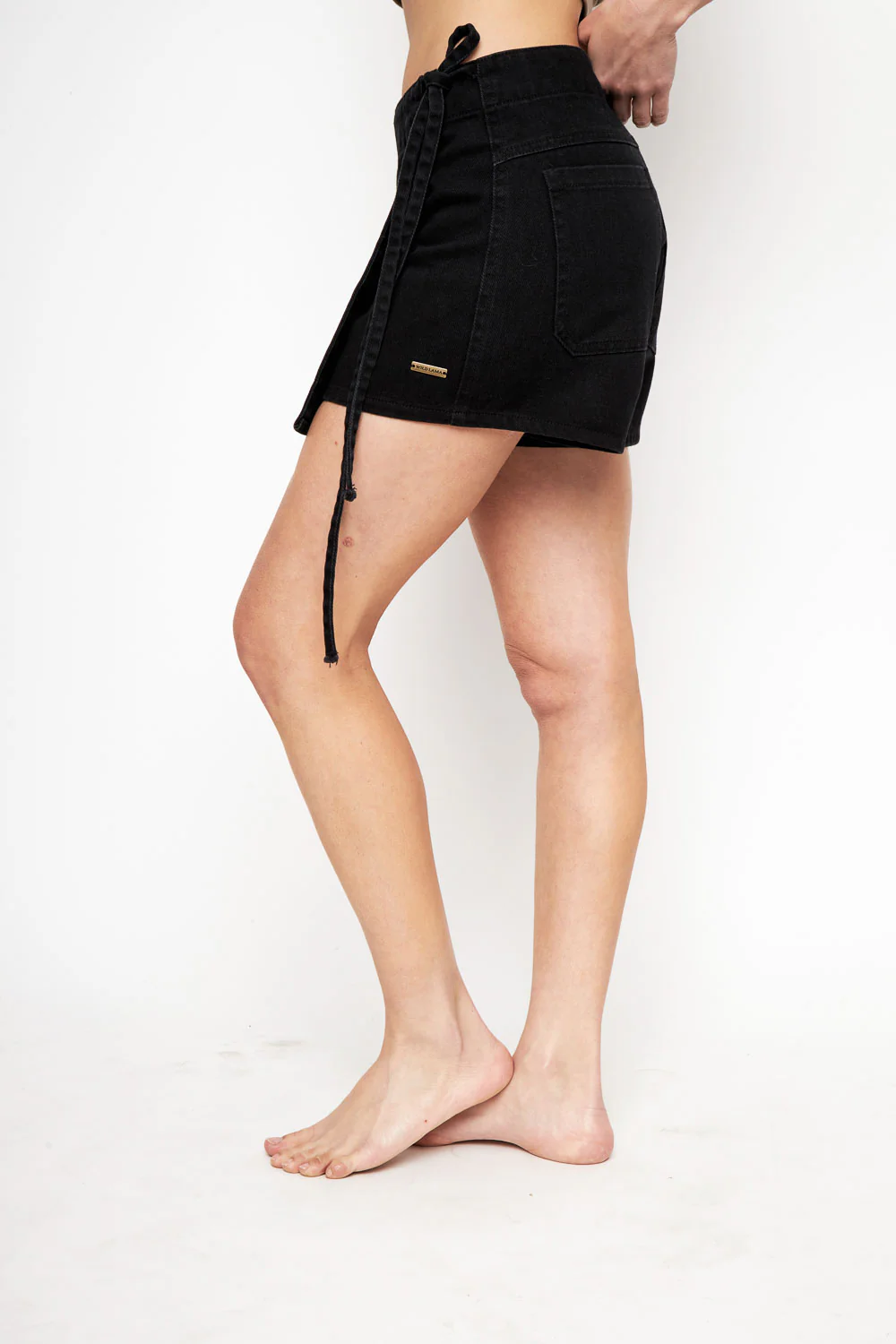 Falda Short Lyra Orgánico Negro Mujer - Imagen 5