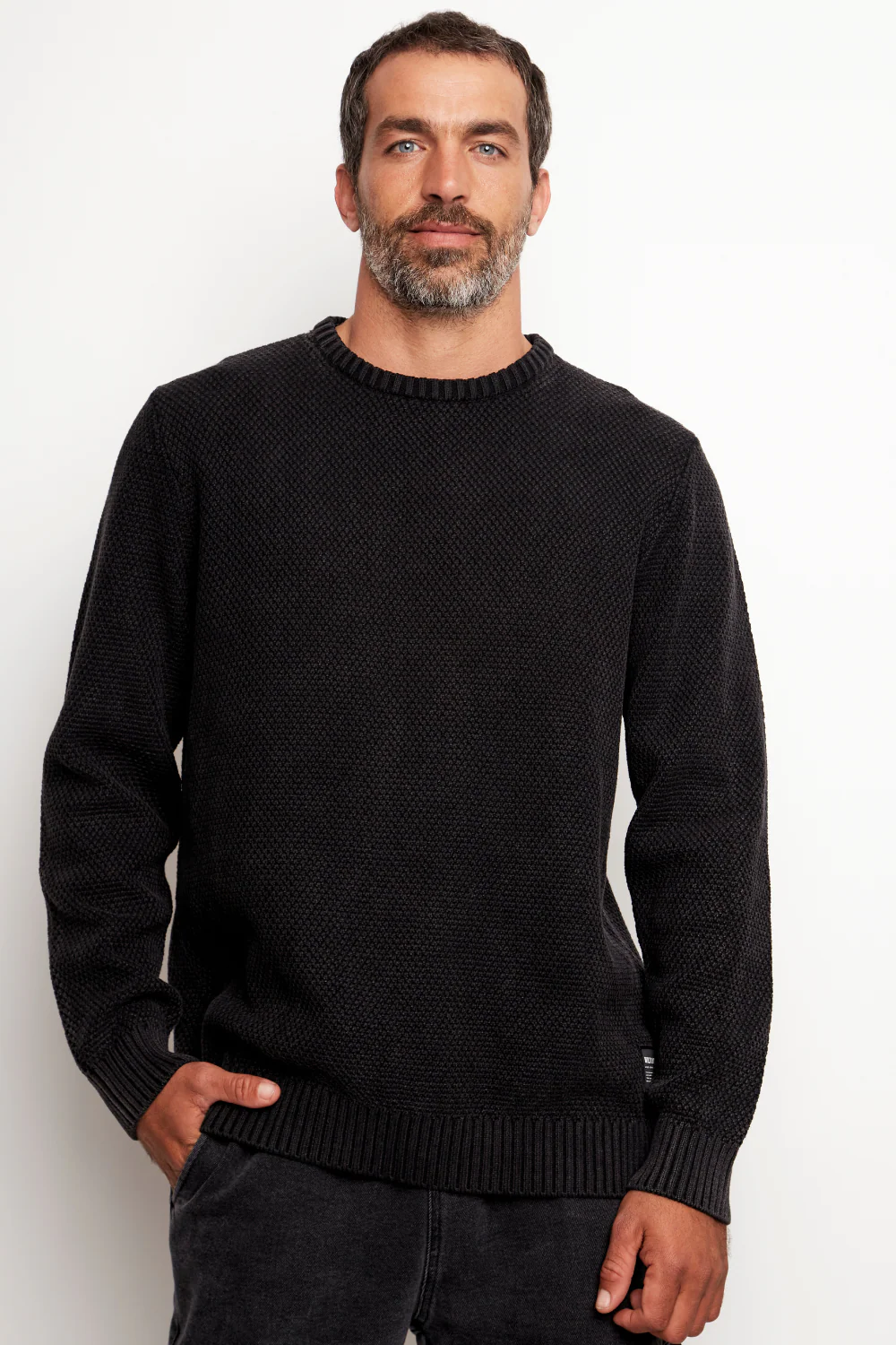 Sweater Rau Orgánico Negro Hombre - Imagen 3
