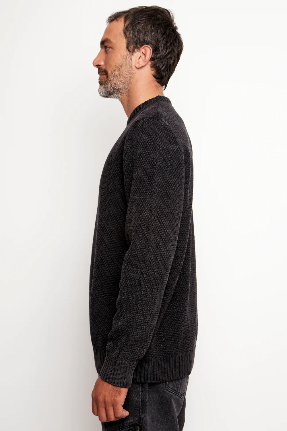 Sweater Rau Orgánico Negro Hombre - Imagen 4