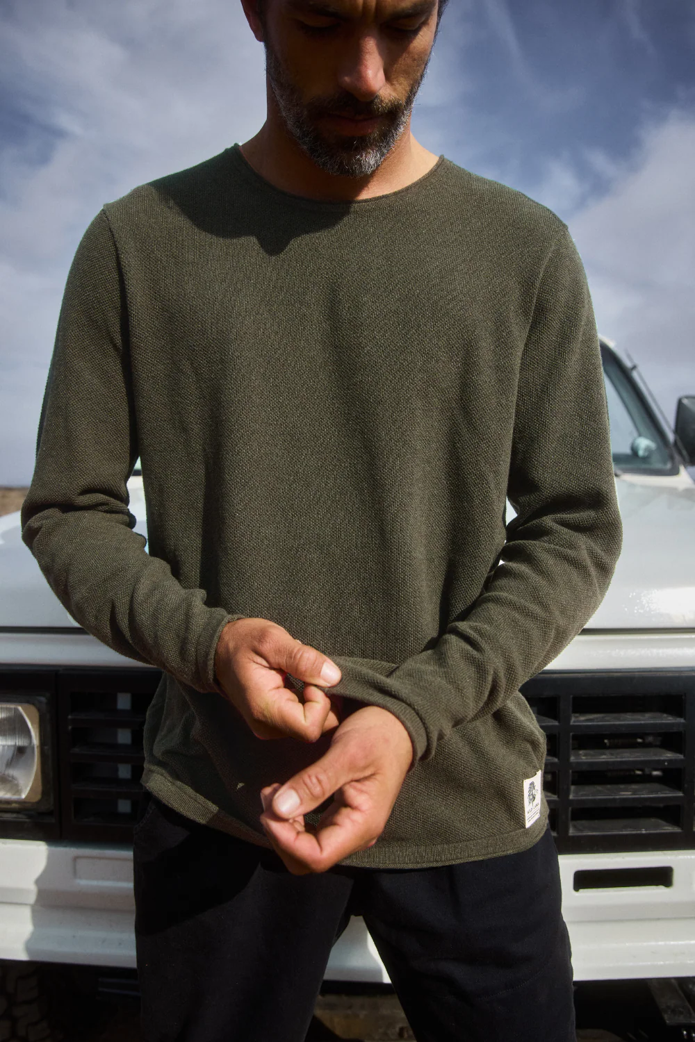 Sweater Roco Orgánico Verde Militar Hombre