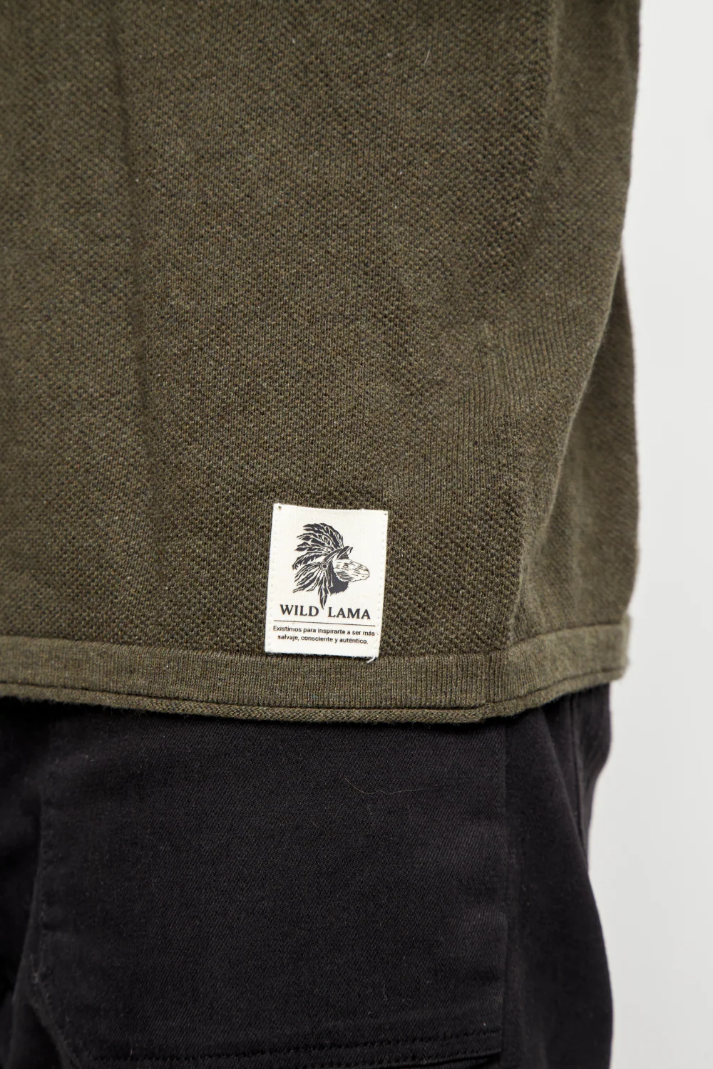 Sweater Roco Orgánico Verde Militar Hombre - Imagen 6