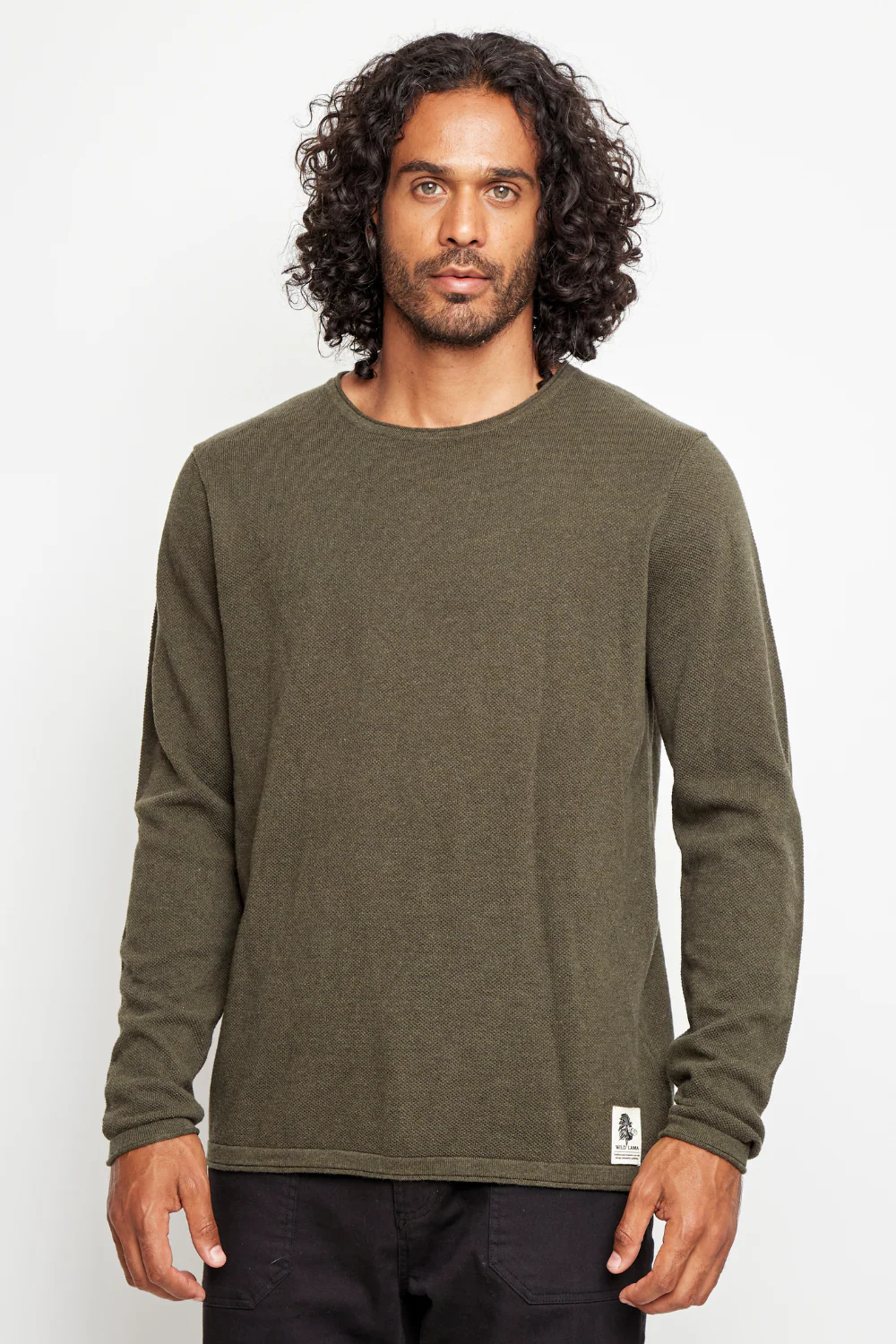 Sweater Roco Orgánico Verde Militar Hombre - Imagen 3