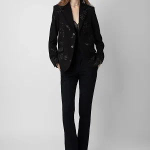 Blazer Vanille Strass Manifesto Negro